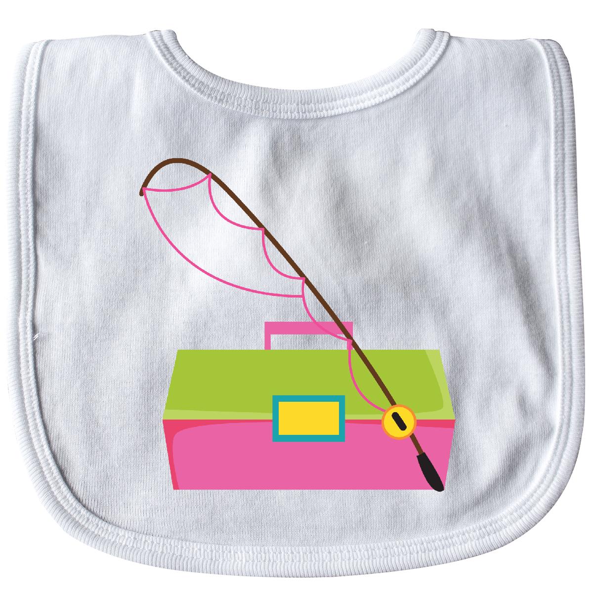 Inktastic Fishing Tackle Girls Baby Bib Pole Pink Box Fish Fisherman Fisher Gift eBay