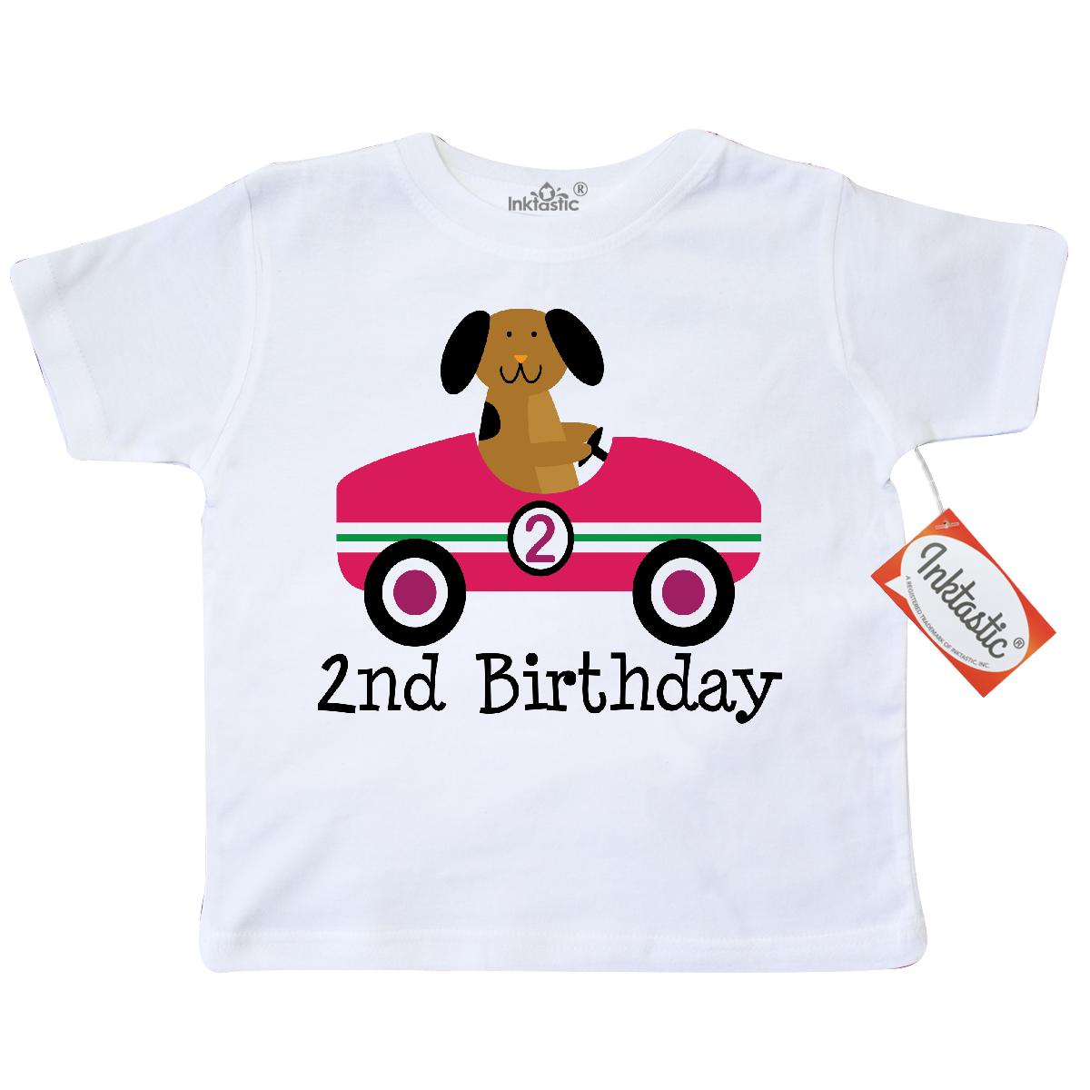Inktastic 2nd Birthday Race Car Boys Racing Toddler TShirt 2 Year Old
