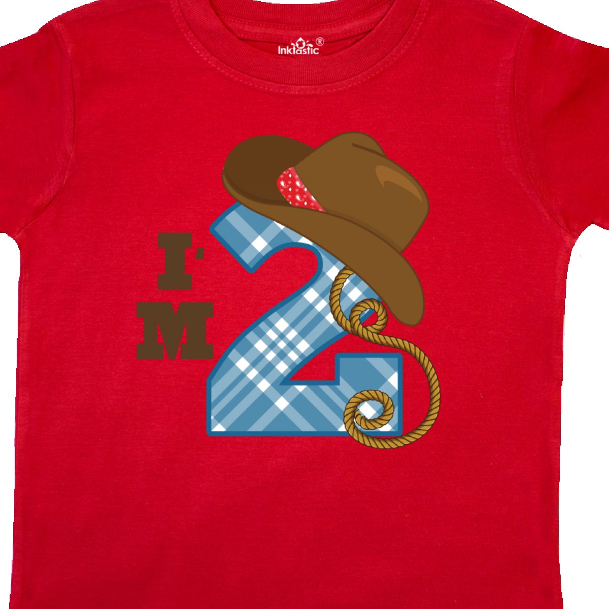 Inktastic 2nd Birthday Cowboy I/'m 2 Two Year Old Toddler T-Shirt Second Number