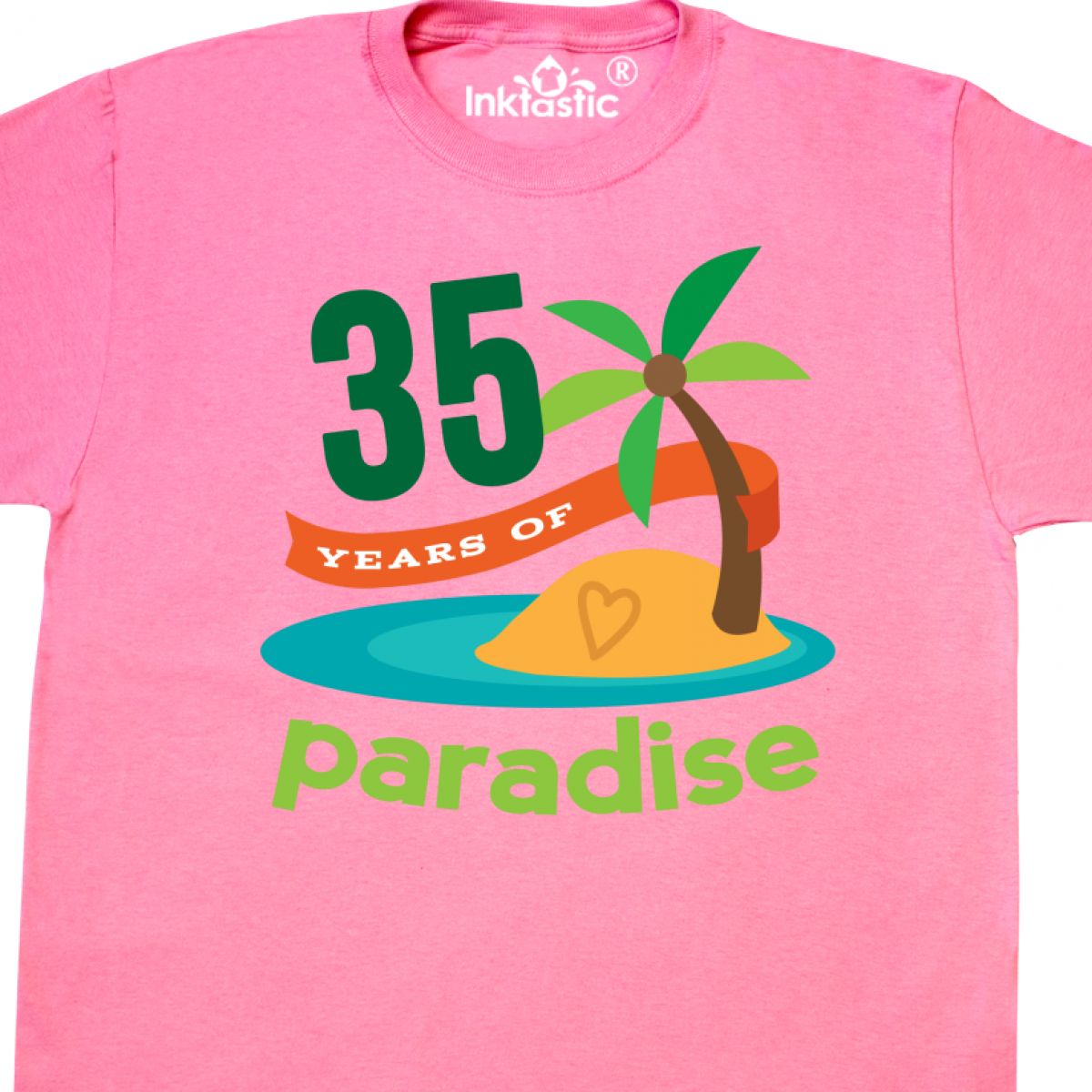 Inktastic 35th Anniversary Paradise T-Shirt 35 Year Wedding Tropical Hawaiian