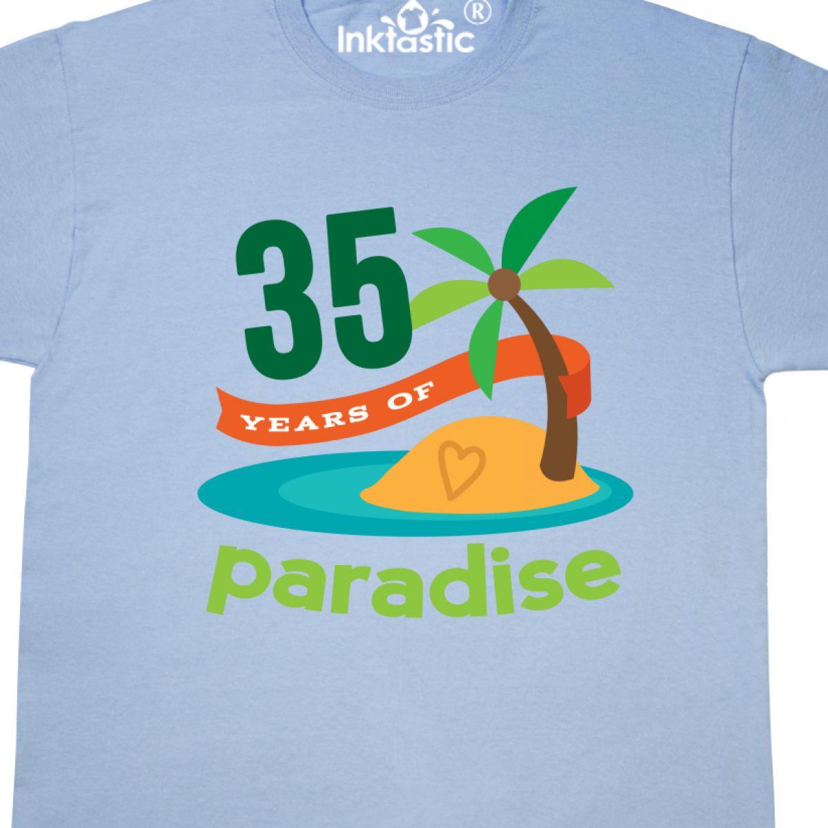 Inktastic 35th Anniversary Paradise T-Shirt 35 Year Wedding Tropical Hawaiian