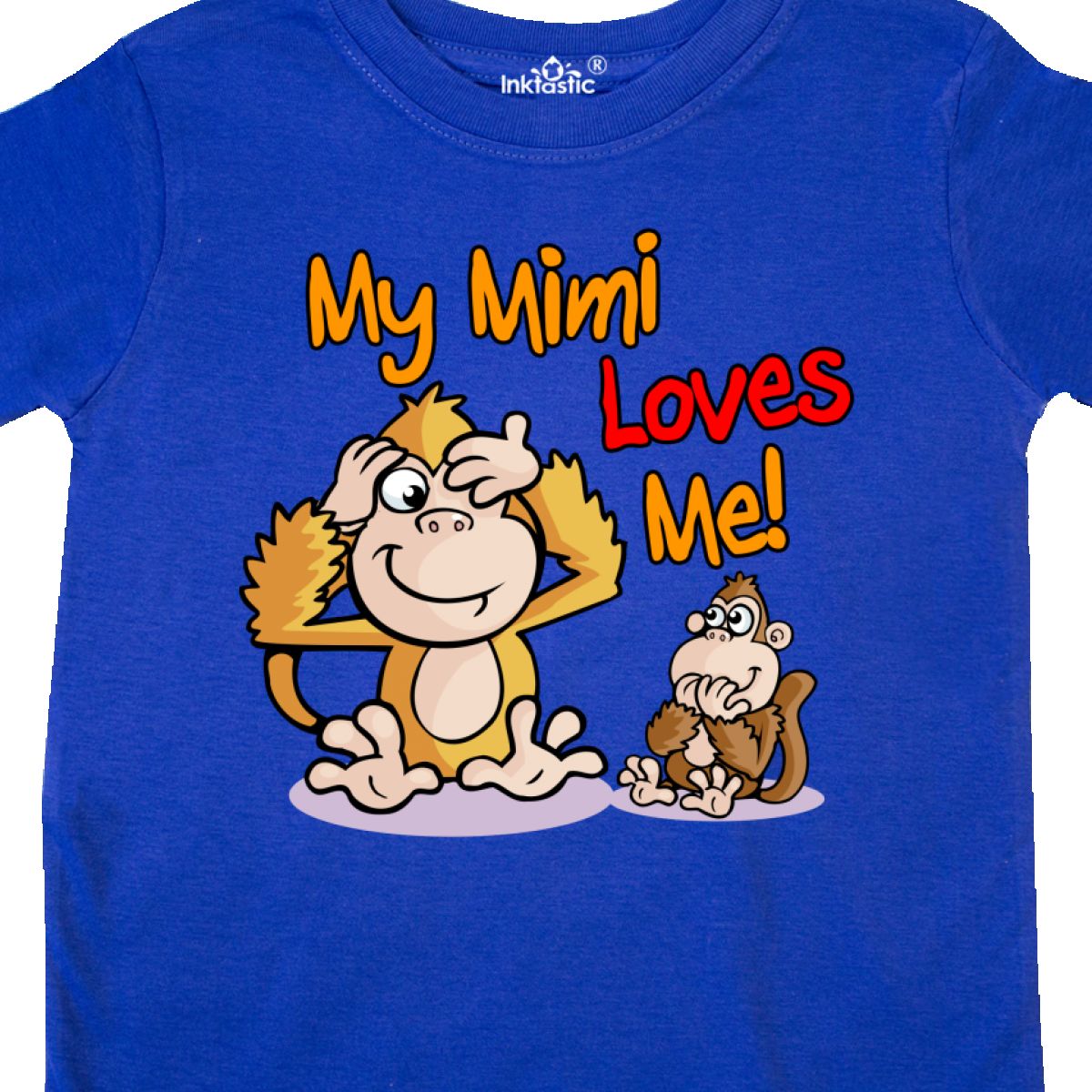 Inktastic My Mimi Loves Me Monkey Toddler T-Shirt Cute Gift Child Preschooler