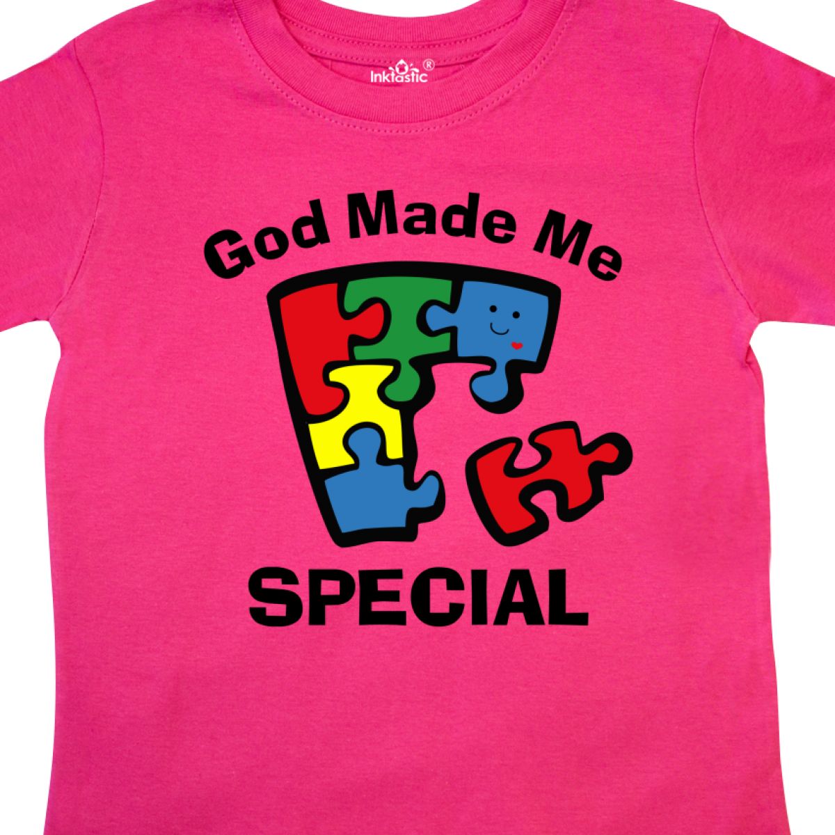 Inktastic Autism God Made Me Special Toddler T-Shirt Awareness Jigsaw Puzzle Im