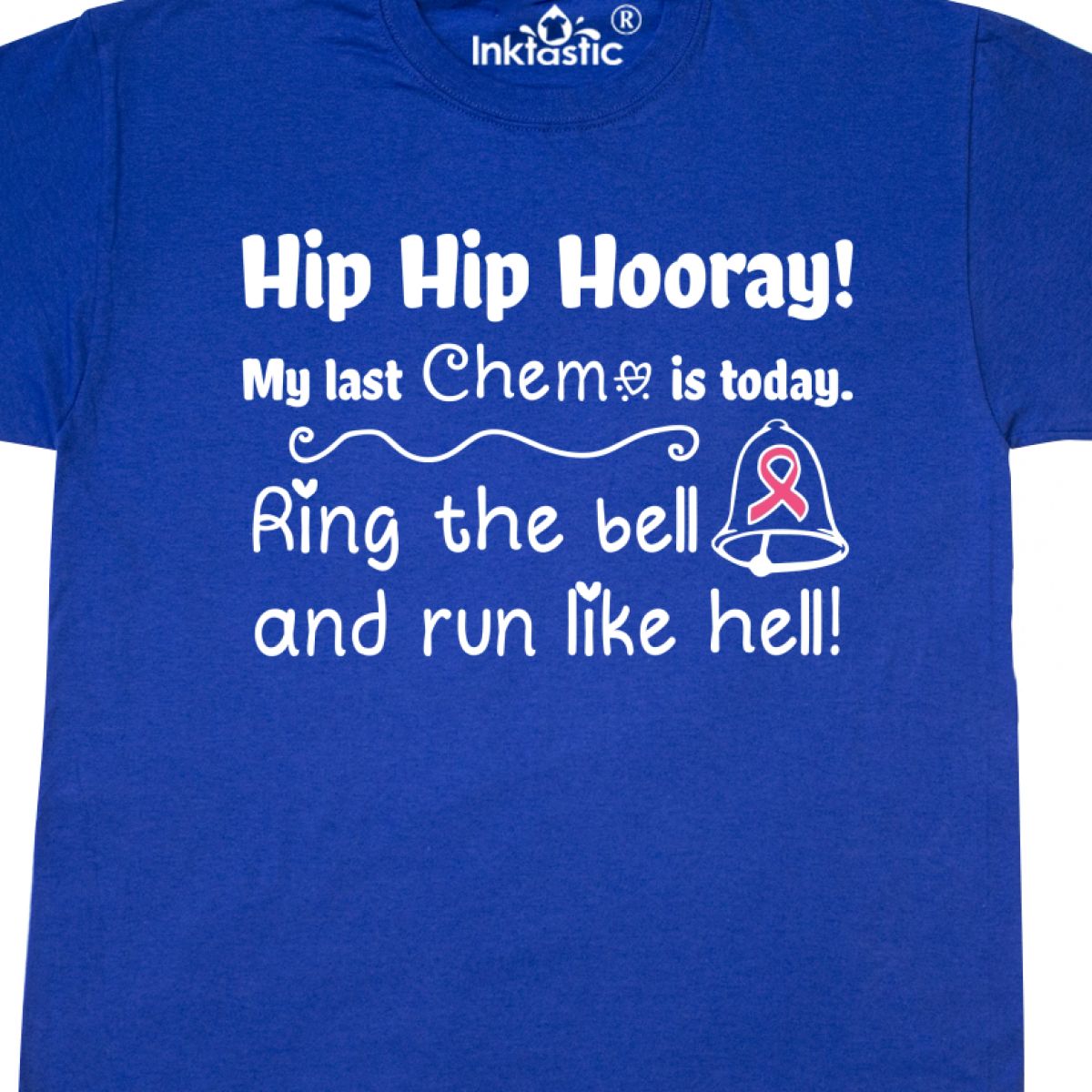Inktastic My Last Chemo T-Shirt Hooray Cancer Breast Awareness Pink Ribbon Mens
