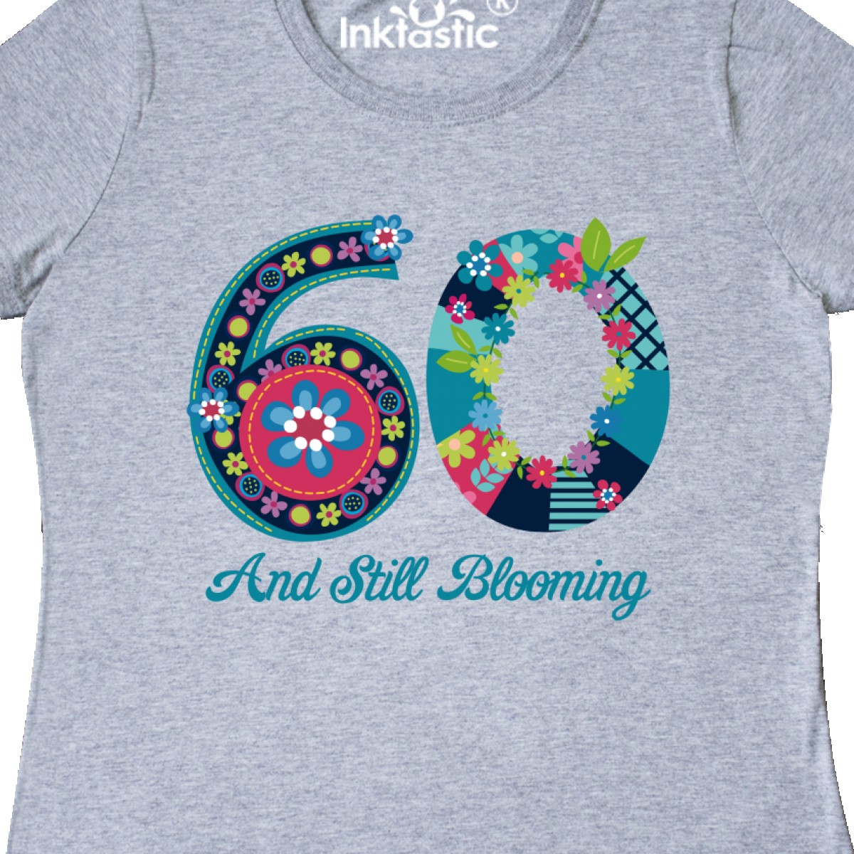 Inktastic Blooming 60th Birthday Women/'s T-Shirt Flower Whimsical Power Garden