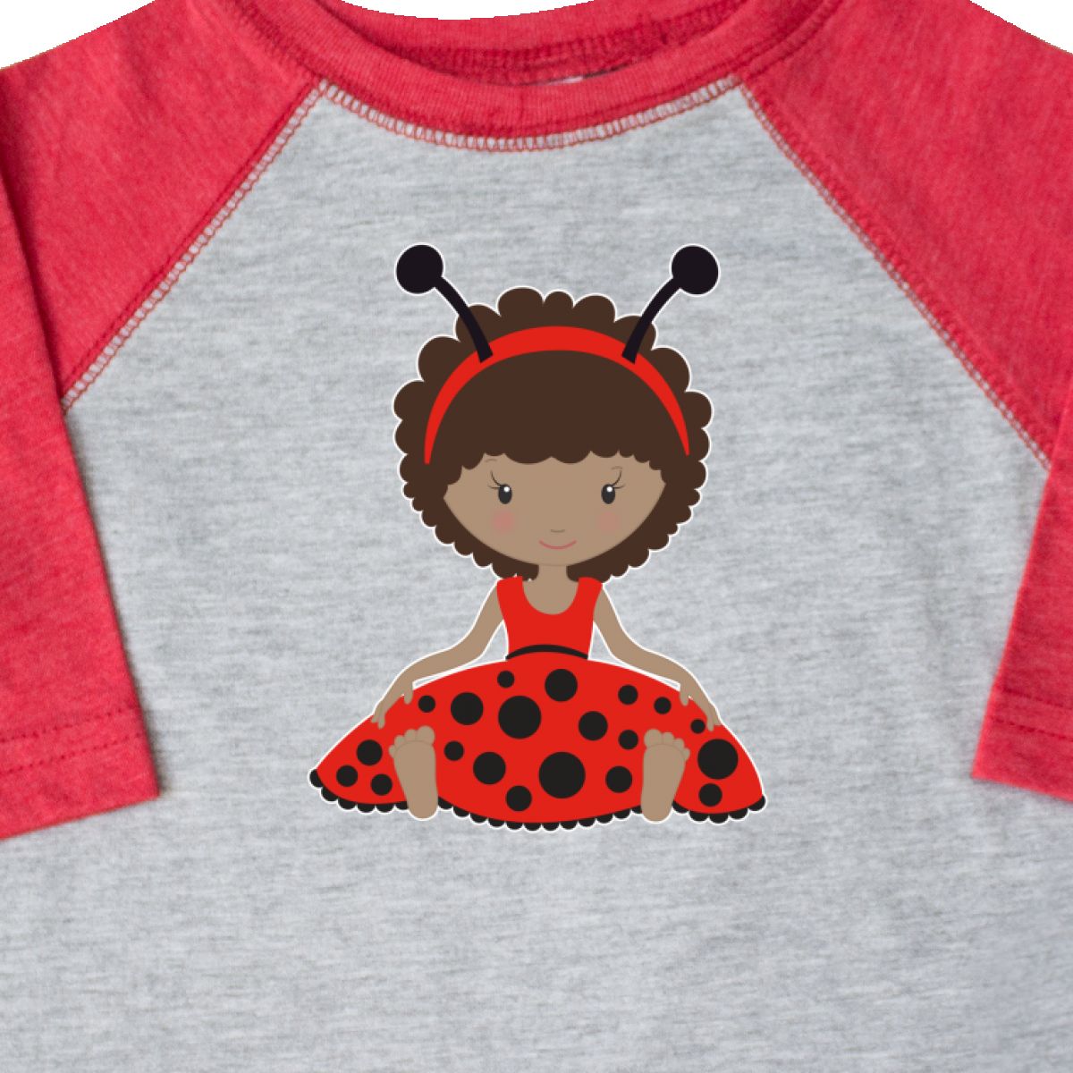 Inktastic Ethnic Ladybug Girl In Red Dress Toddler T-Shirt Antennas Gift Child