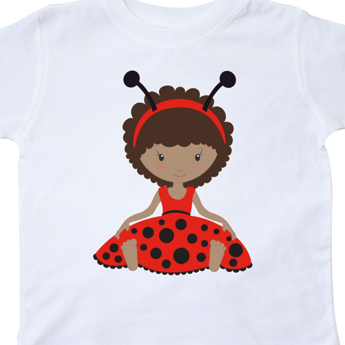 Inktastic Ethnic Ladybug Girl In Red Dress Toddler T-Shirt Antennas Gift Child