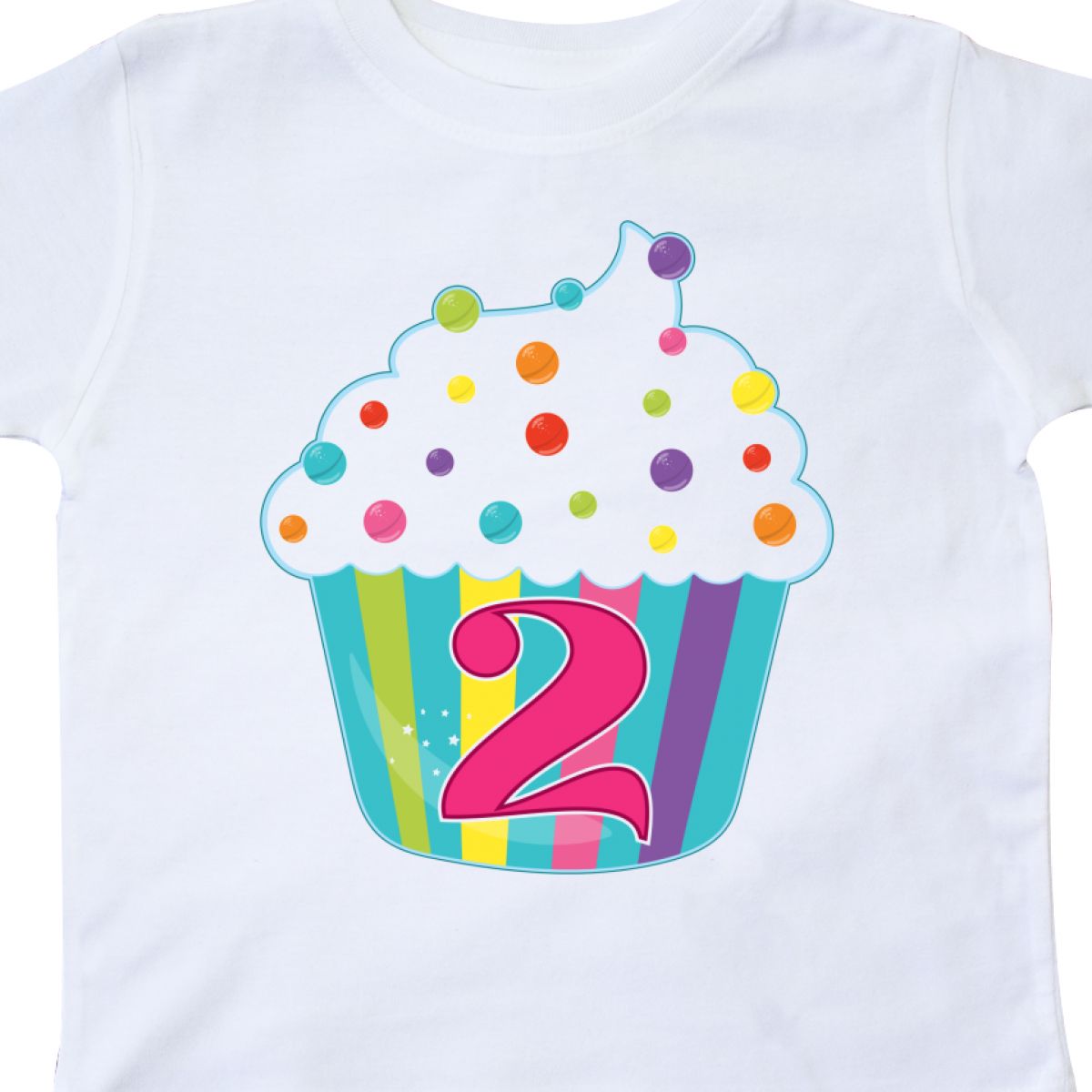 Inktastic 2nd Birthday Cupcake Toddler T-Shirt Birthdays Second Two Years Old 2