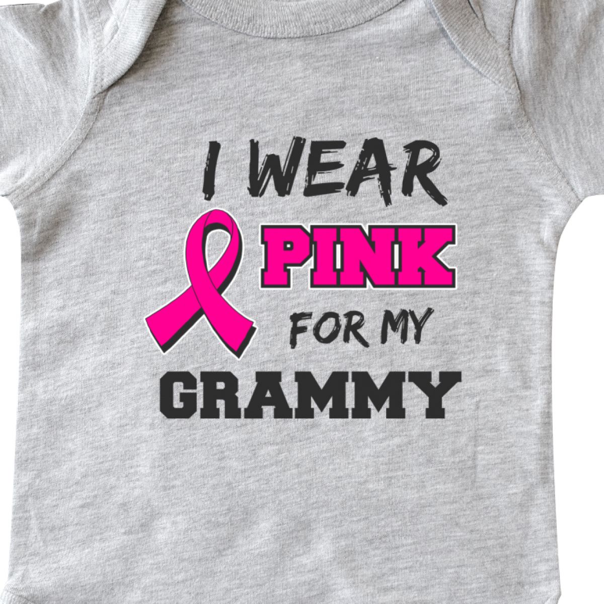Inktastic I Wear Pink For My Grammy With Ribbon Infant Creeper Awareness Breast