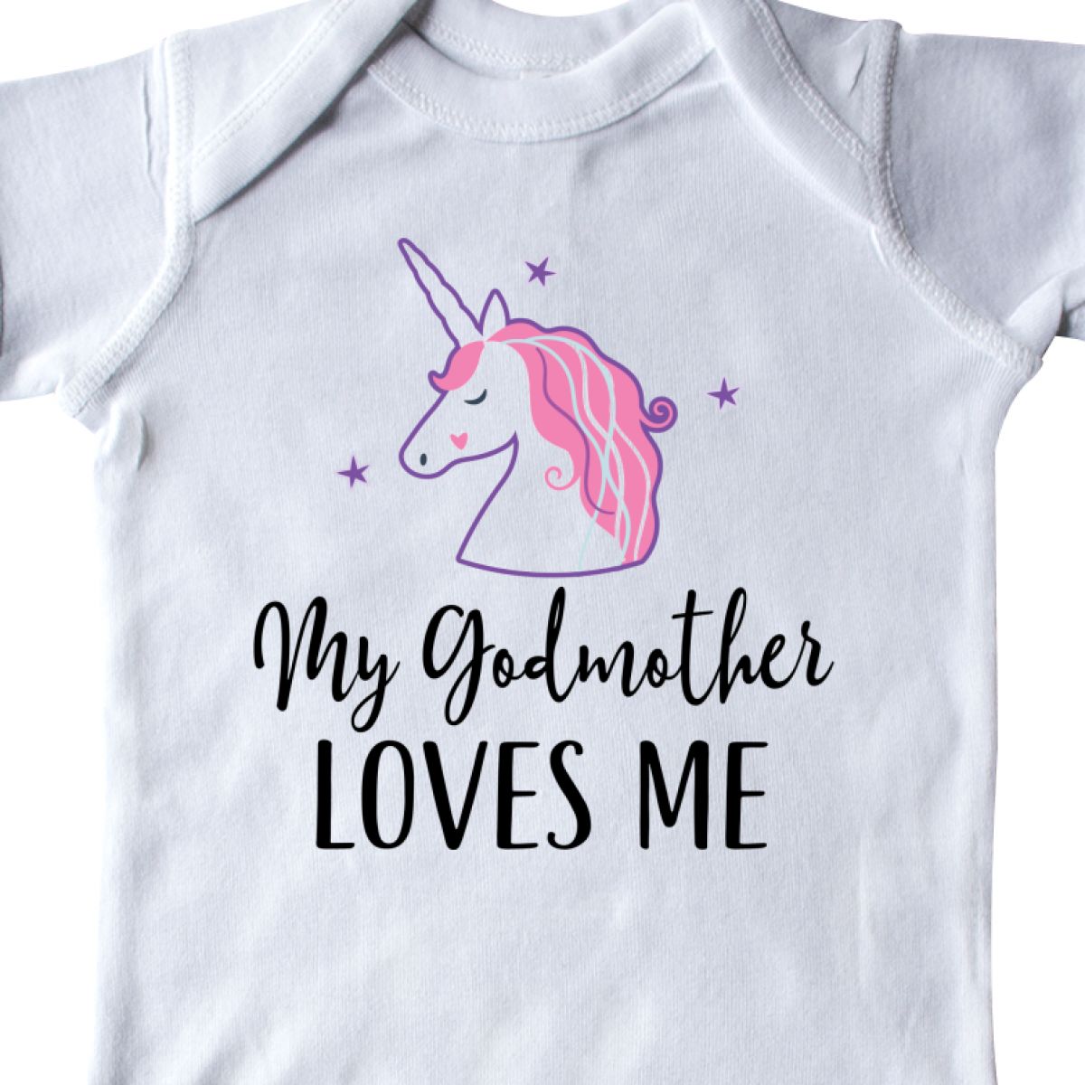 Inktastic My Godmother Loves Me Unicorn Infant Creeper Godchild Girls Girl From