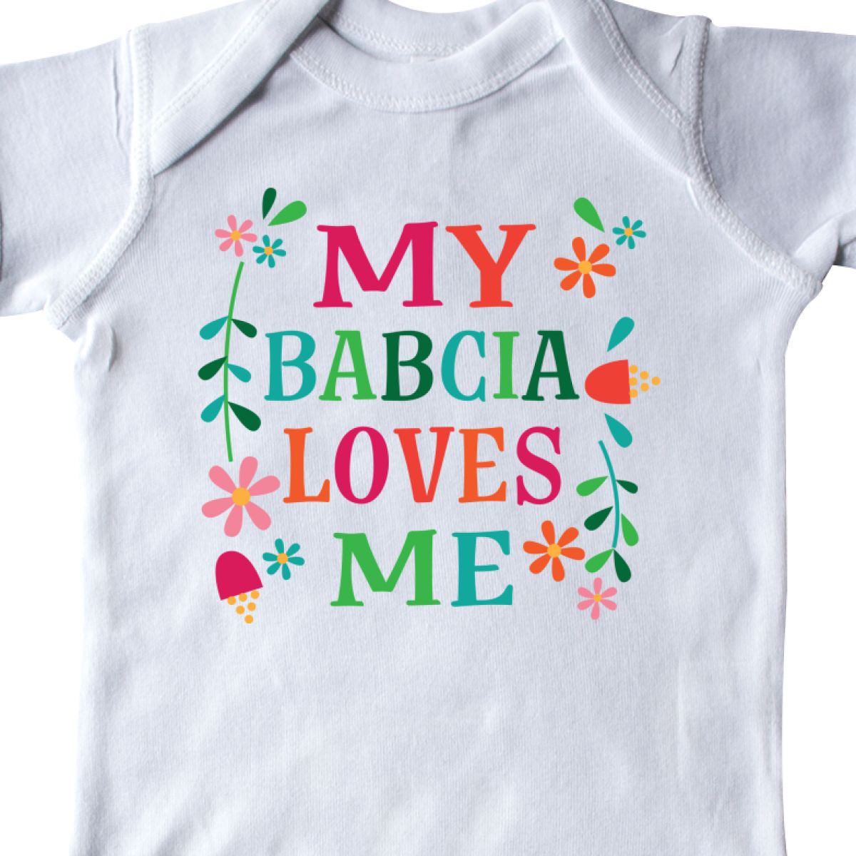 Inktastic My Babcia Loves Me Gift Apparel Infant Creeper Girl Granddaughter Hws