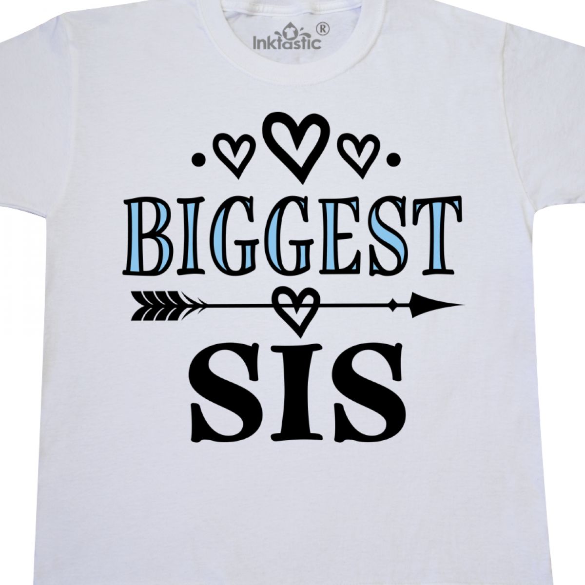Inktastic Biggest Sis Girls Sister Announcement Youth T-Shirt Clothing Clothes