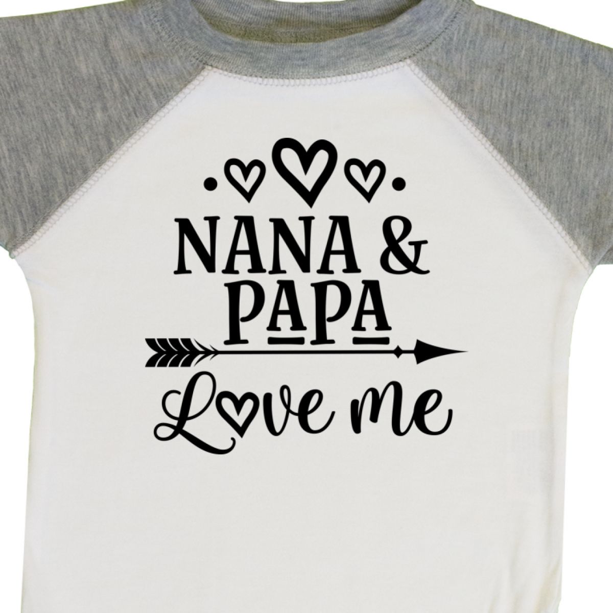 Inktastic Nana Papa Love Me Grandchild Infant Creeper Granddaughter Girls Hearts