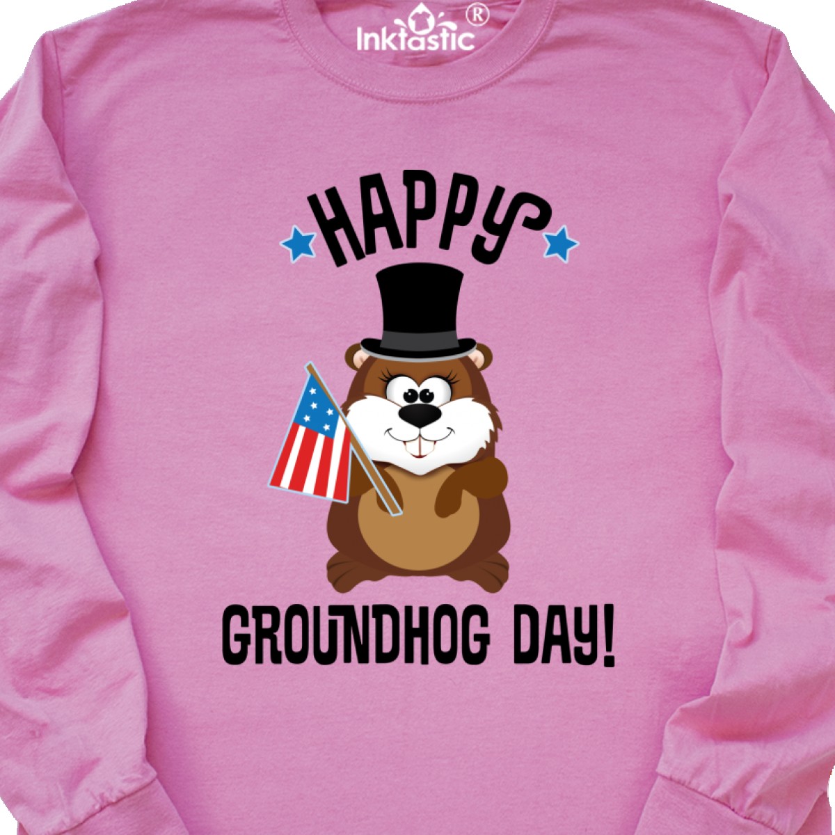 Inktastic Happy Groundhog Day February Long Sleeve T-Shirt Shadow 2 2nd Holiday