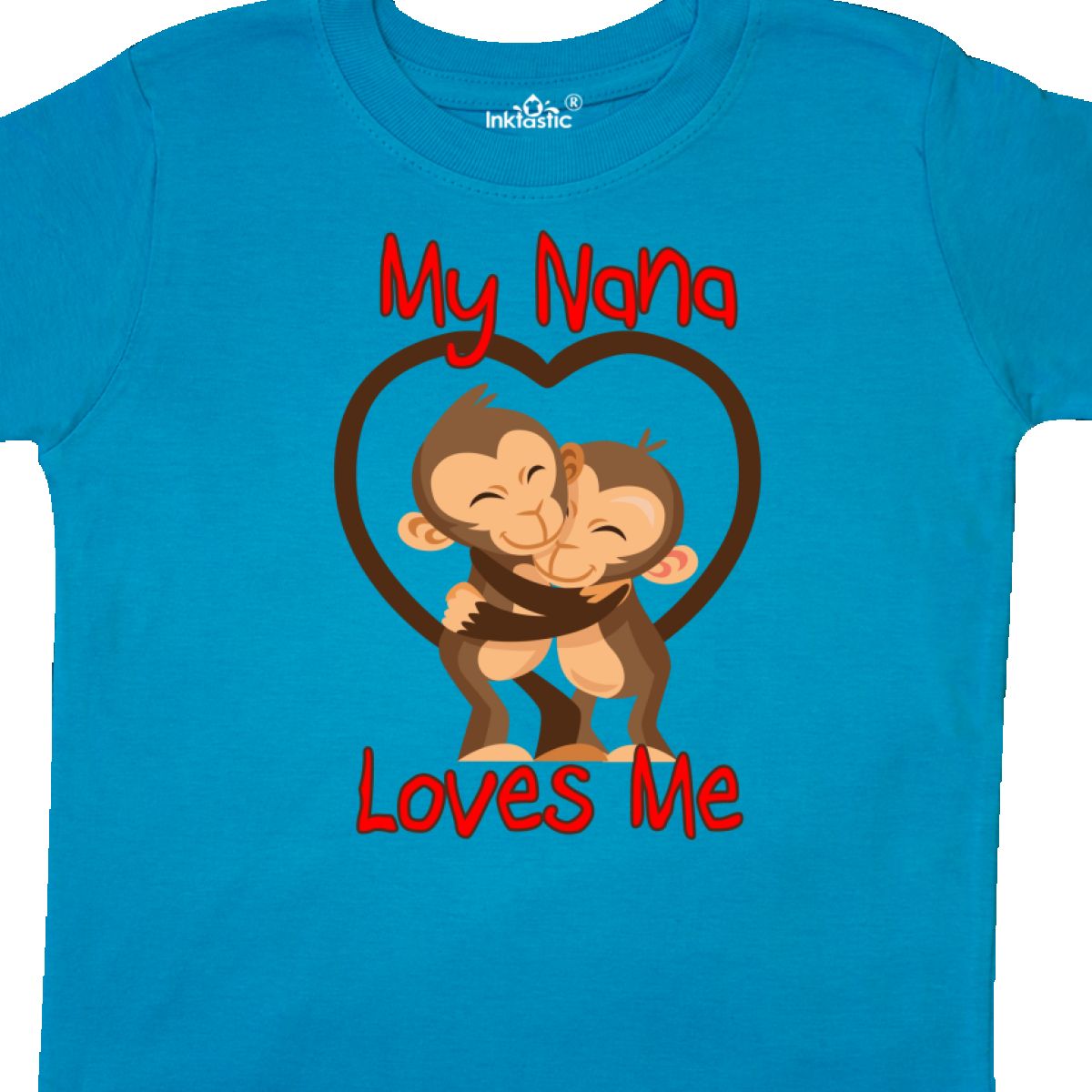 Inktastic My Nana Loves Me Monkey Toddler T-Shirt Cute Grandma Grandmother Gift