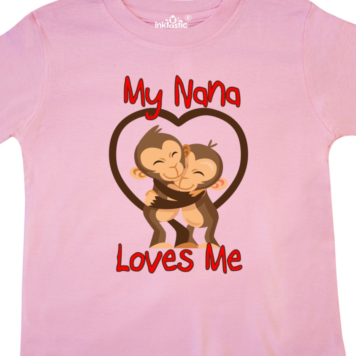Inktastic My Nana Loves Me Monkey Toddler T-Shirt Cute Grandma Grandmother Gift