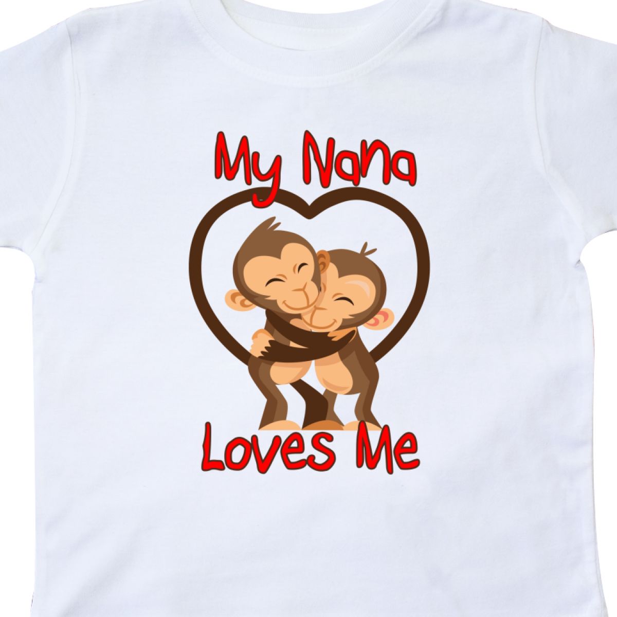 Inktastic My Nana Loves Me Monkey Toddler T-Shirt Cute Grandma Grandmother Gift