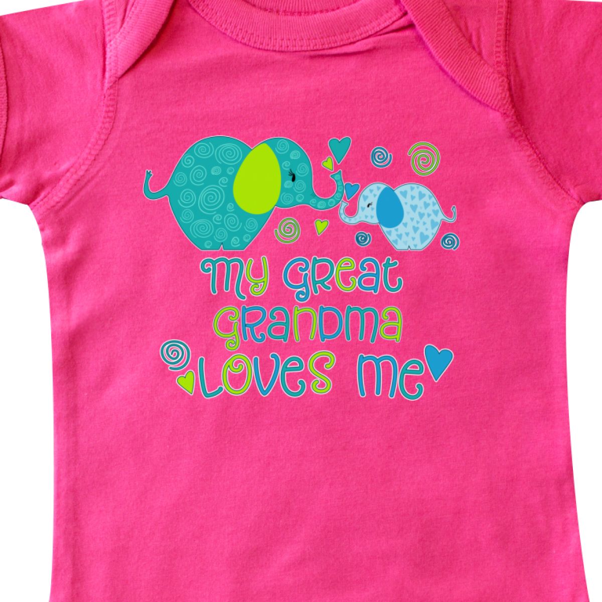 Cute Elephants Infant Creeper Family Child Inktastic My Great Grandma Loves Me