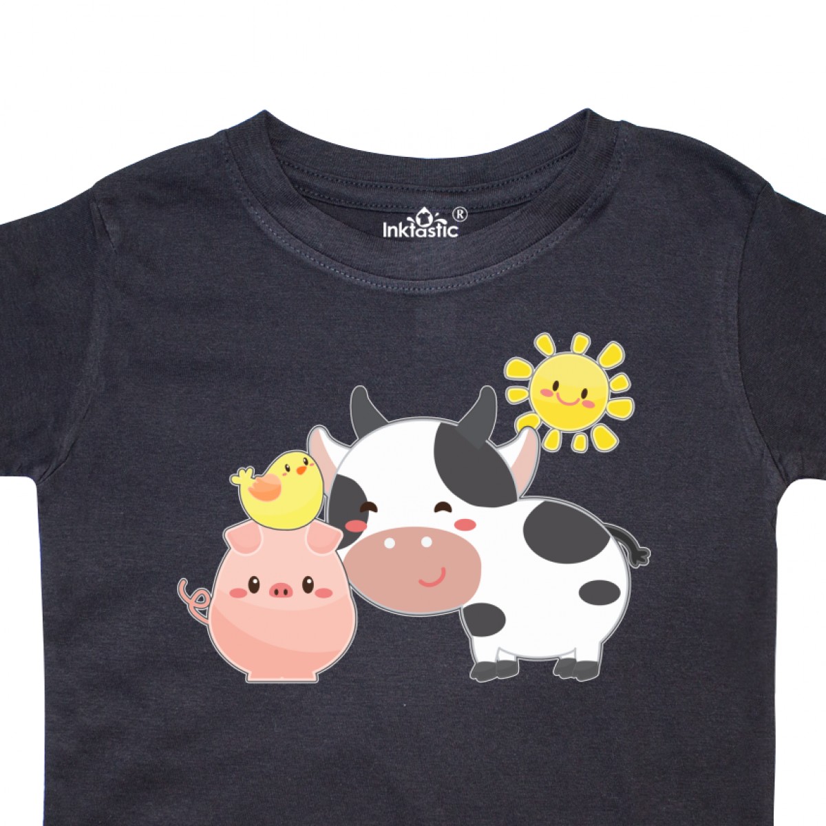 Pig Chick Toddler T-Shirt Farming Chicken Sun Cow Inktastic Fun Farm Animals