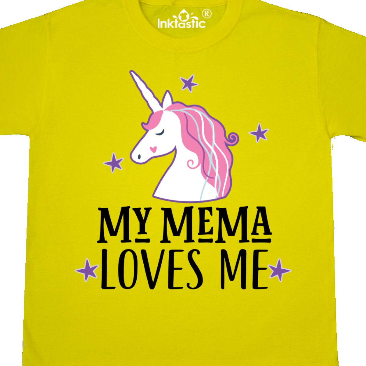Inktastic My Mema Loves Me Girl Unicorn Youth T-Shirt Childs Grandchild Apparel