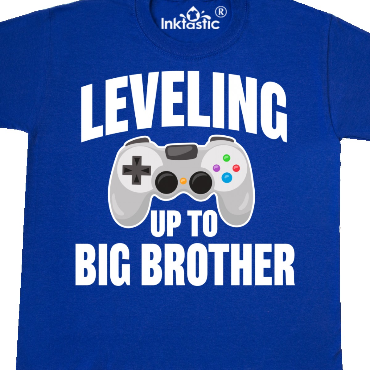 Inktastic Leveling Up To Big Brother Youth T-Shirt Bro Little Brothers Gamer Tee