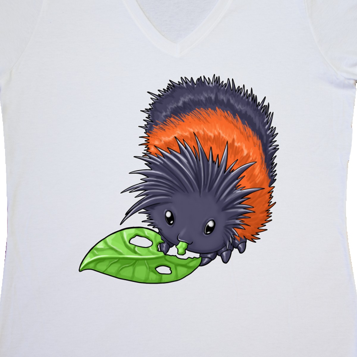 Cute Baby Insect Women/'s V-Neck T-Shirt Tiger Inktastic Wooly Bear Caterpillar