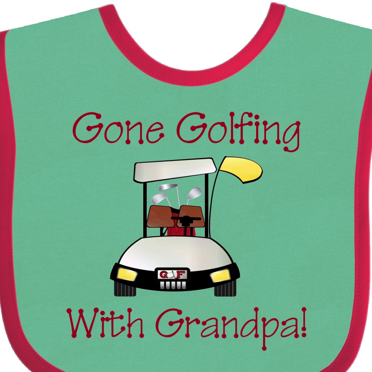 Inktastic Gone Golfing With Grandpa Baby Bib Father/'s Day Fathers Flowers Happy