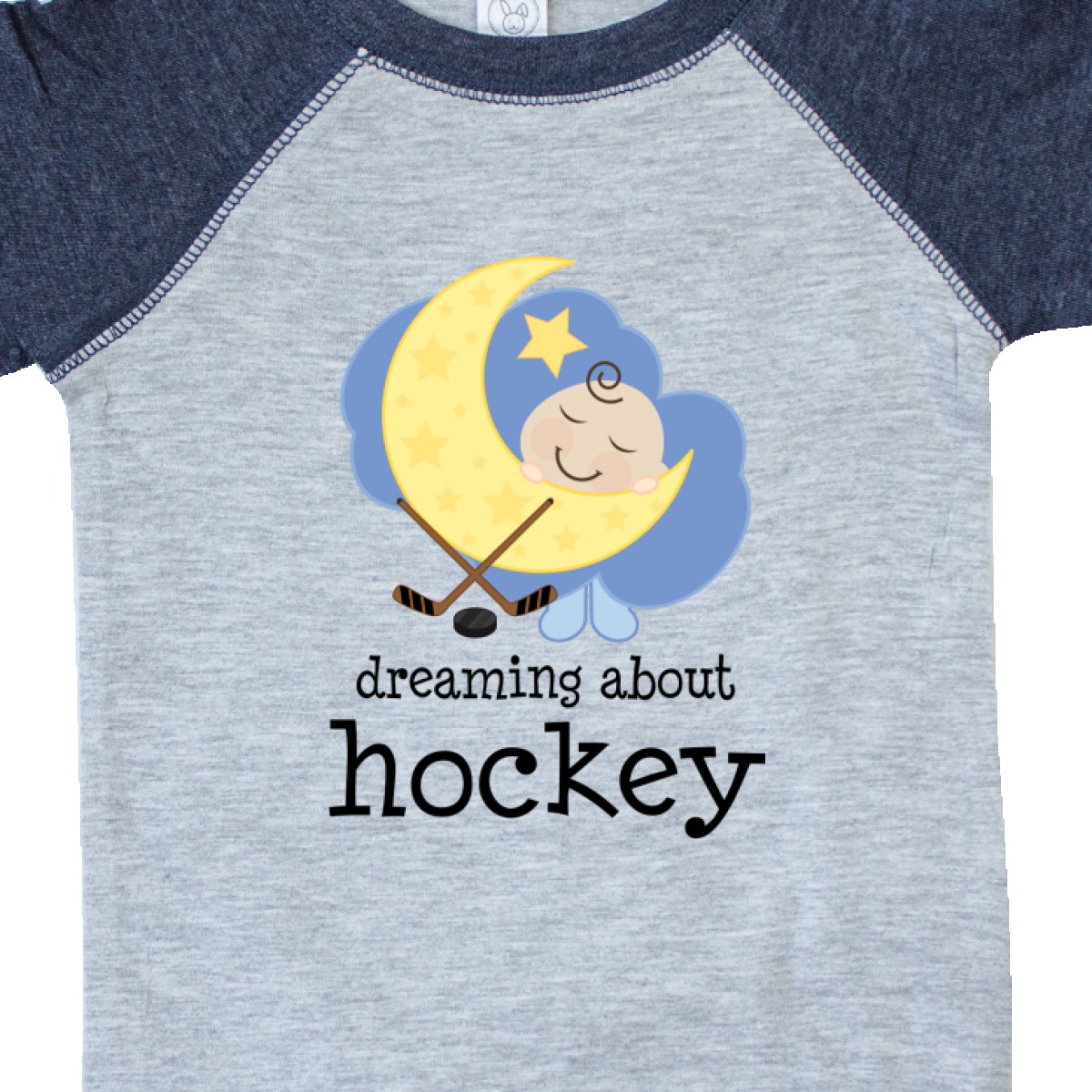 Inktastic Dreaming About Hockey Infant Creeper Ice Field Sports Team Cute Puck