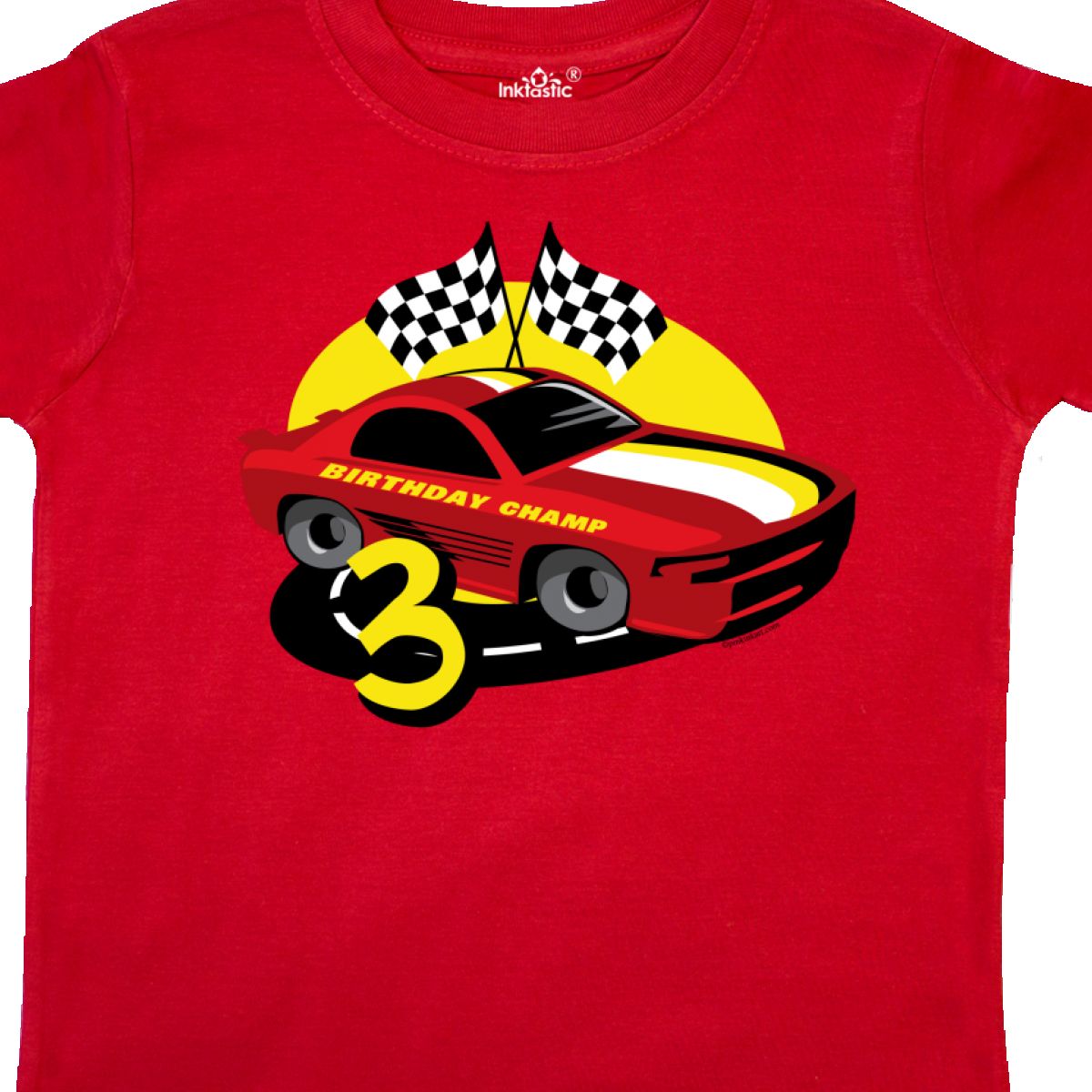 Unisex Clothing (Newborn5T) Inktastic Race Car 3rd Birthday Toddler T