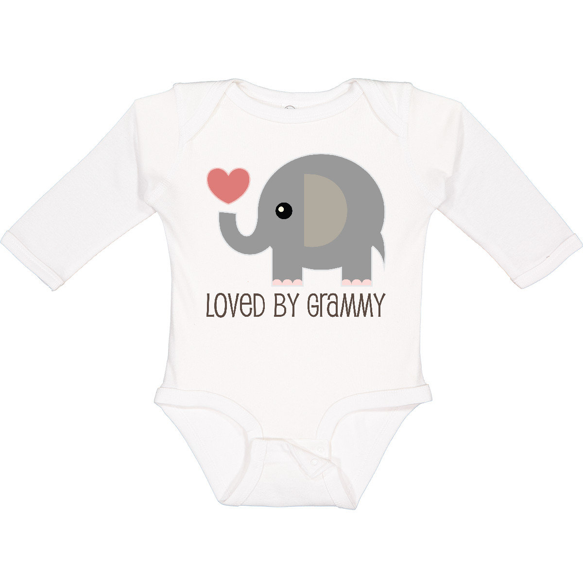 Inktastic Loved By Grammy Long Sleeve Creeper From Grandchild Grandson Cute Idea - Picture 10 of 10