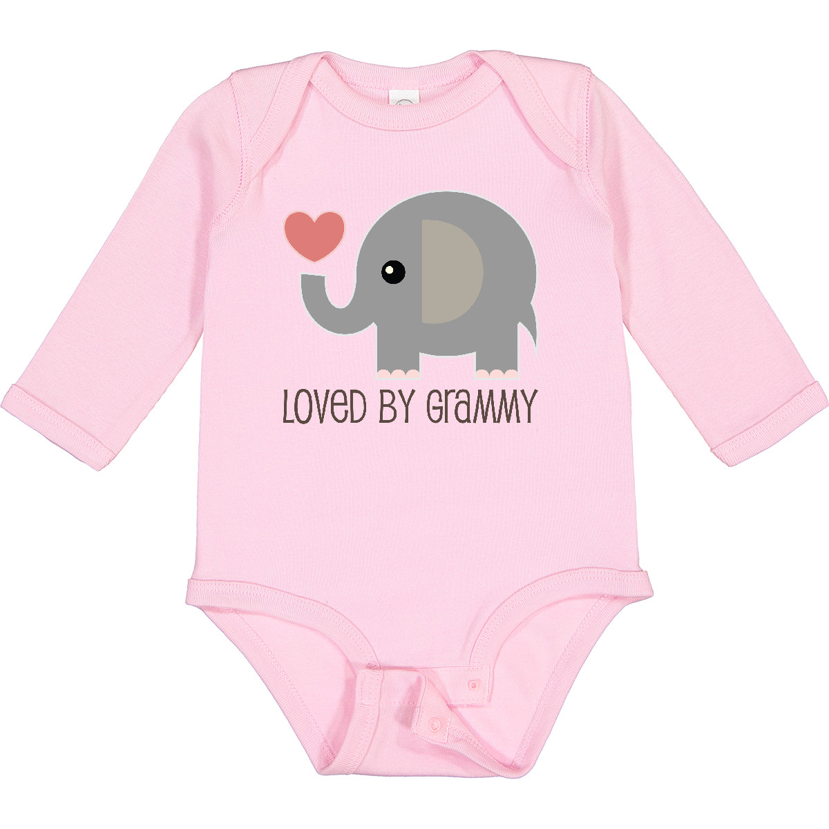 Inktastic Loved By Grammy Long Sleeve Creeper From Grandchild Grandson Cute Idea - Picture 9 of 10