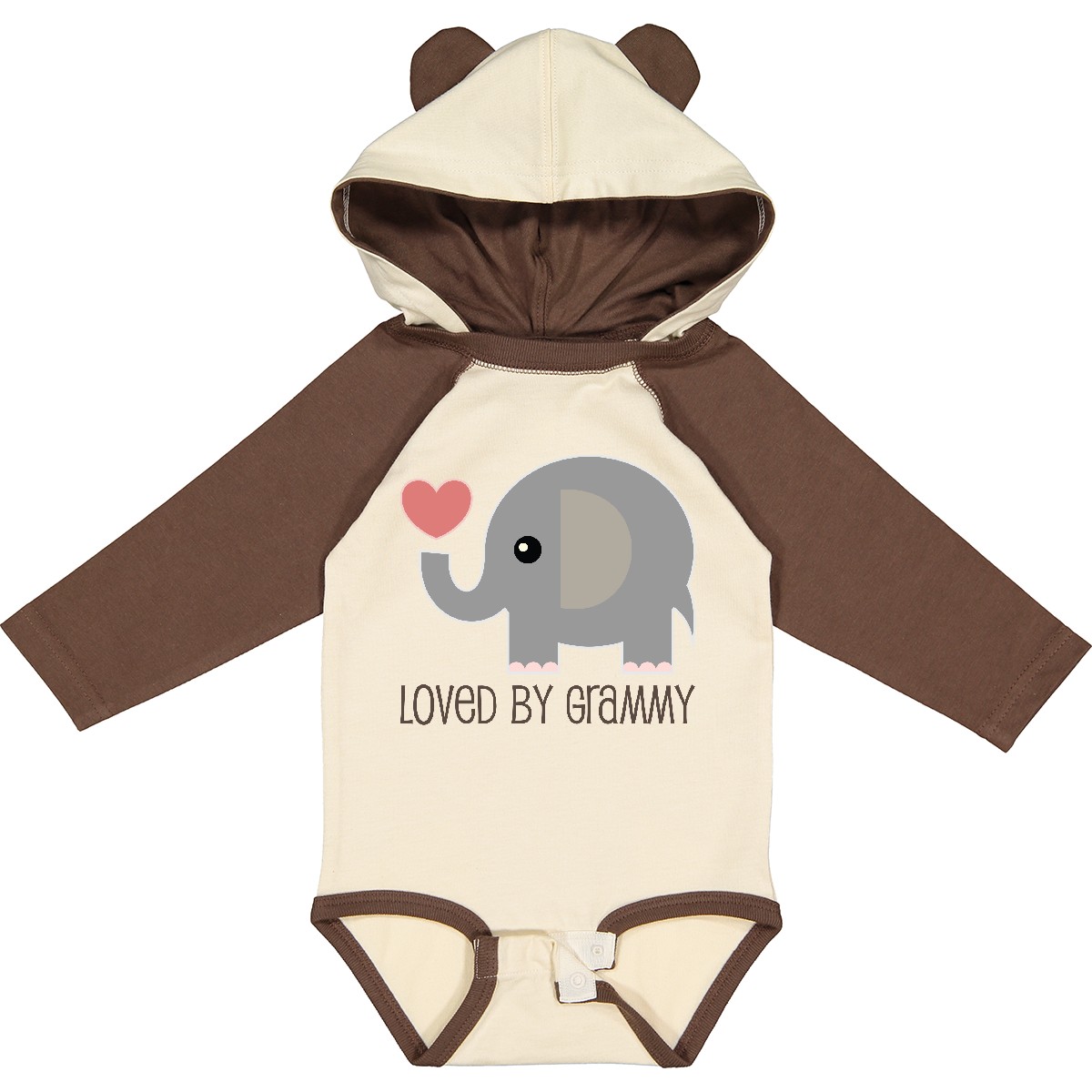 Inktastic Loved By Grammy Long Sleeve Creeper From Grandchild Grandson Cute Idea - Picture 7 of 10
