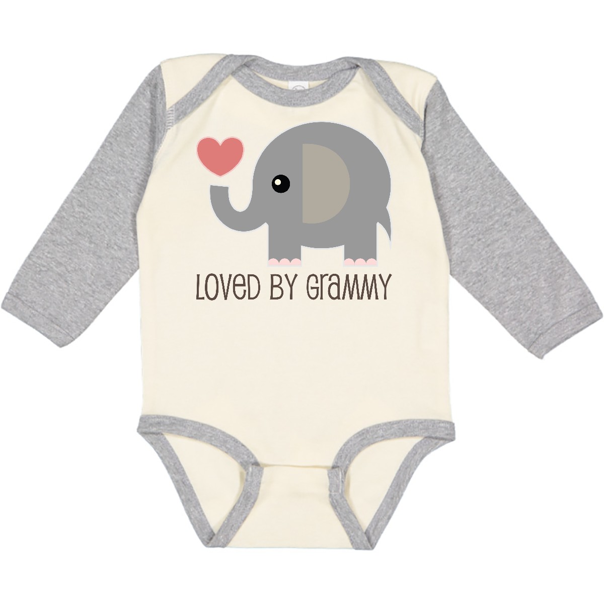 Inktastic Loved By Grammy Long Sleeve Creeper From Grandchild Grandson Cute Idea - Picture 8 of 10