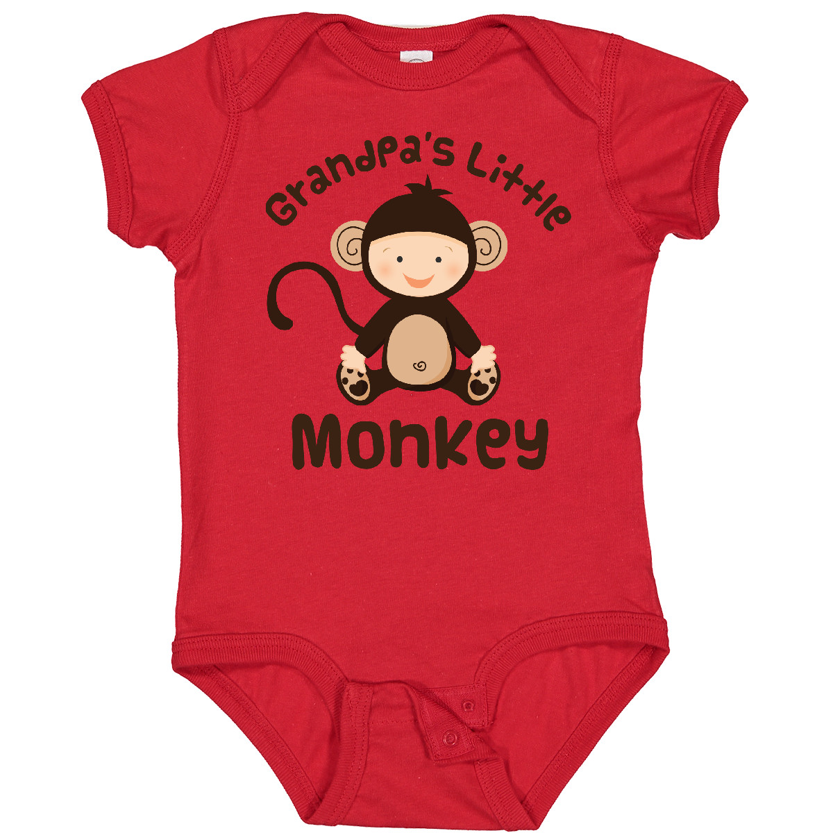 Inktastic Grandpas Little Monkey Infant Creeper Grandpa Grandchild Grandkids Day - Picture 7 of 8