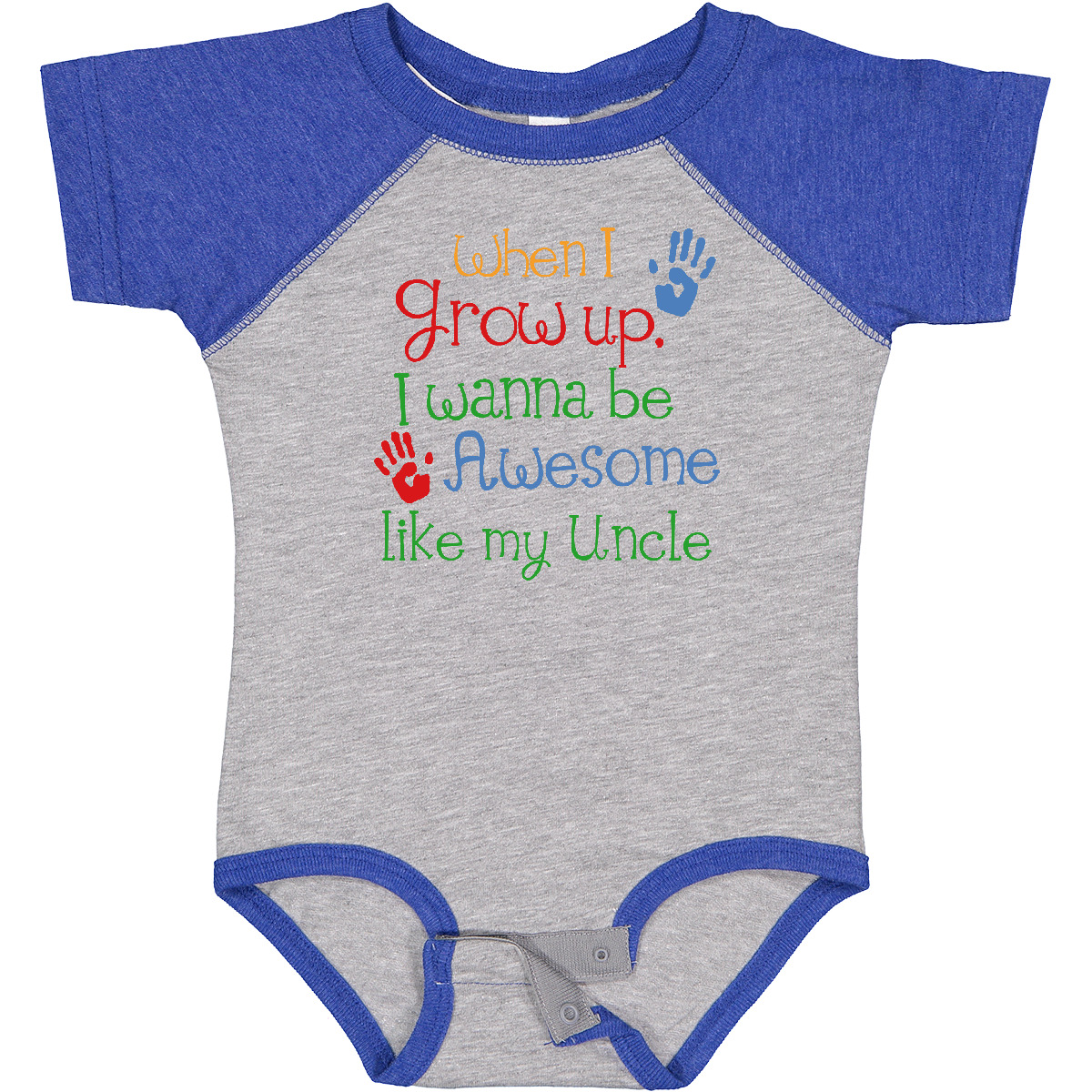 Inktastic Awesome Like My Uncle Baby Bodysuit From Cute Idea Family Handprint - Picture 10 of 14