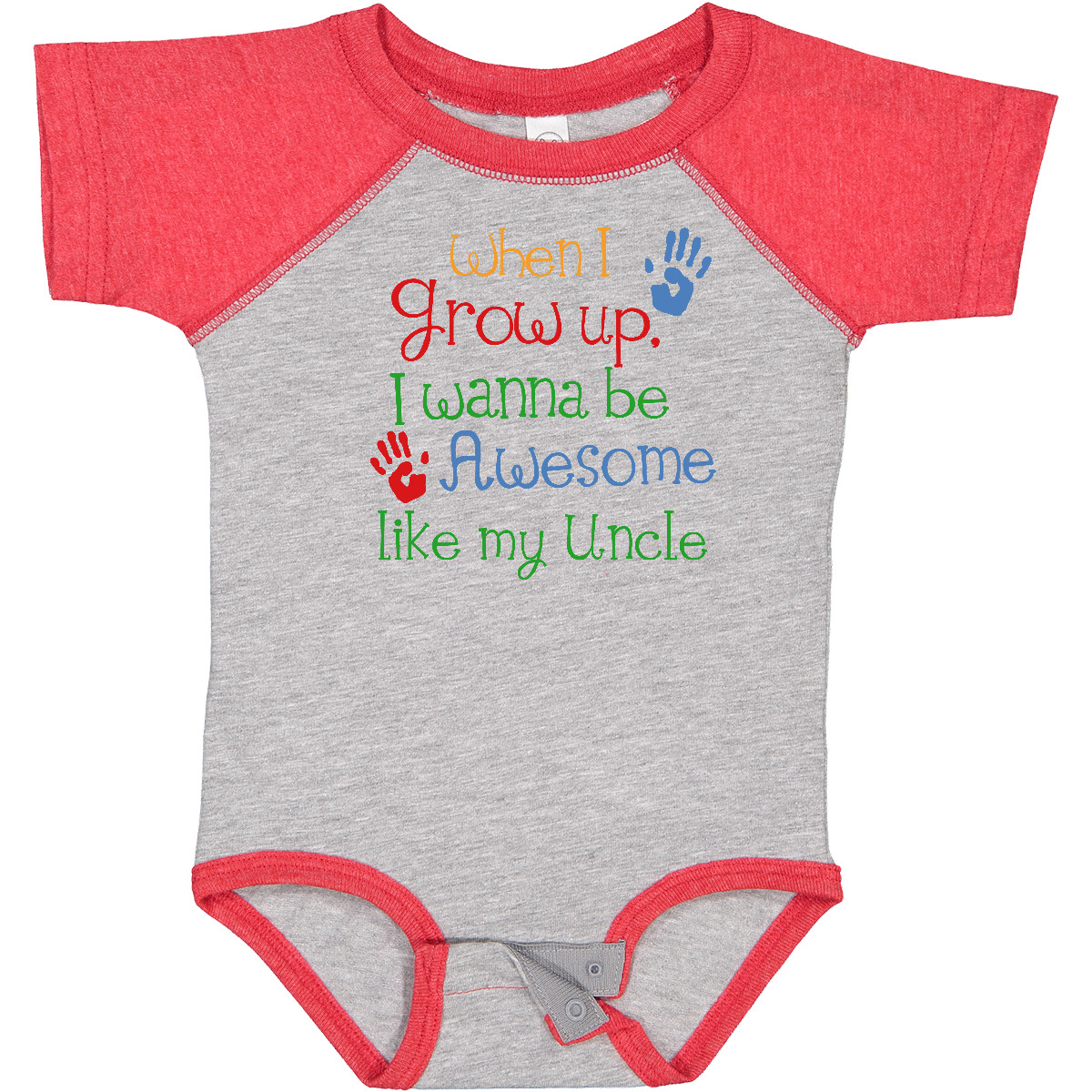 Inktastic Awesome Like My Uncle Baby Bodysuit From Cute Idea Family Handprint - Picture 9 of 14