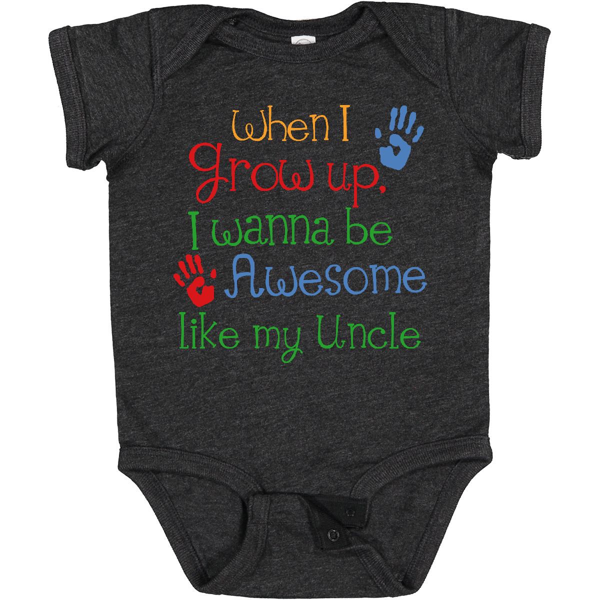 Inktastic Awesome Like My Uncle Baby Bodysuit From Cute Idea Family Handprint - Picture 13 of 14