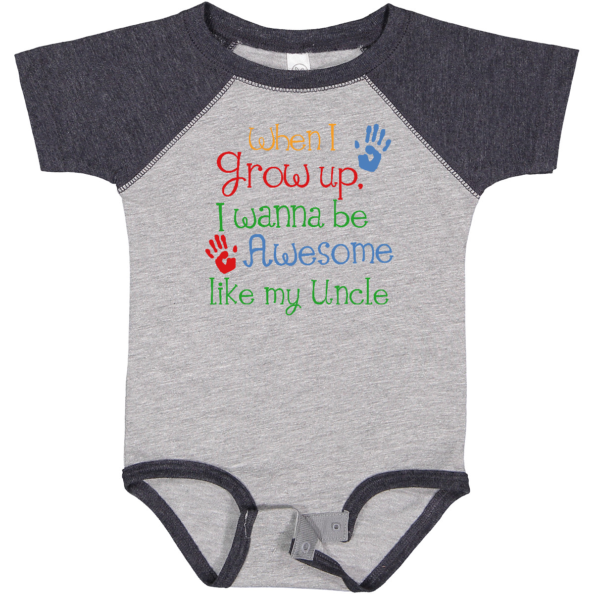 Inktastic Awesome Like My Uncle Baby Bodysuit From Cute Idea Family Handprint - Picture 8 of 14
