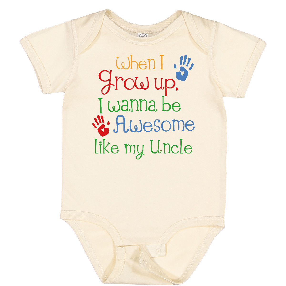 Inktastic Awesome Like My Uncle Baby Bodysuit From Cute Idea Family Handprint - Picture 11 of 14