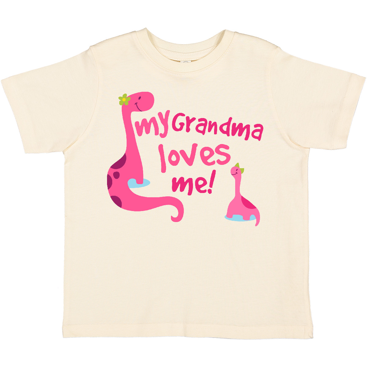 Inktastic My Grandma Loves Me Girls Dinosaur Toddler T-Shirt Grandparents Cute - Picture 6 of 10