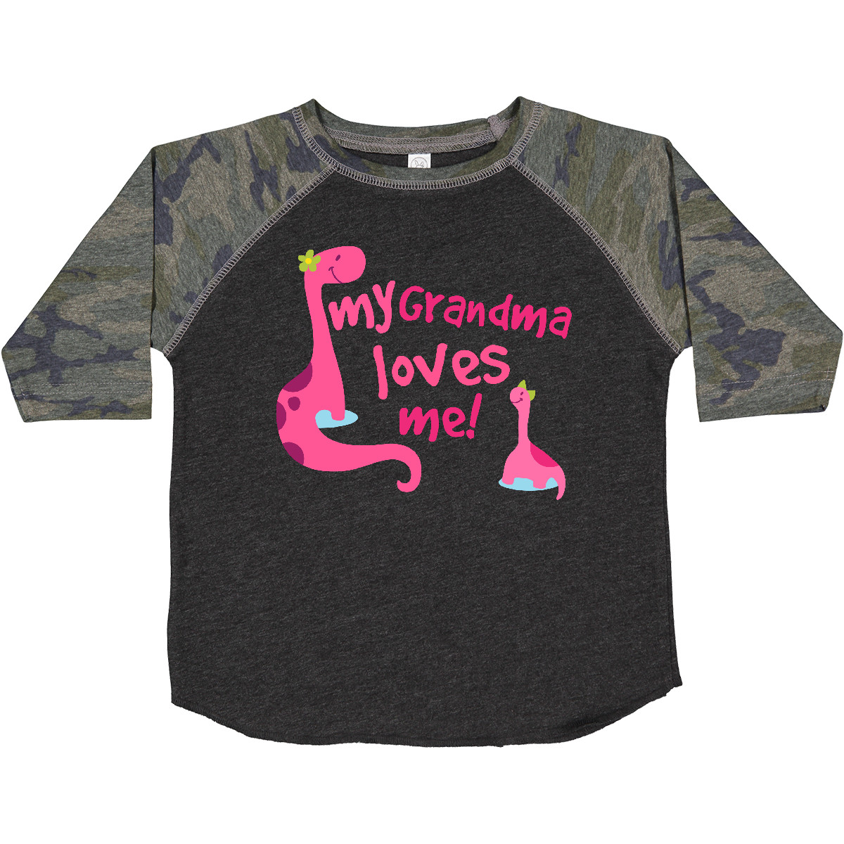 Inktastic My Grandma Loves Me Girls Dinosaur Toddler T-Shirt Grandparents Cute - Picture 9 of 10