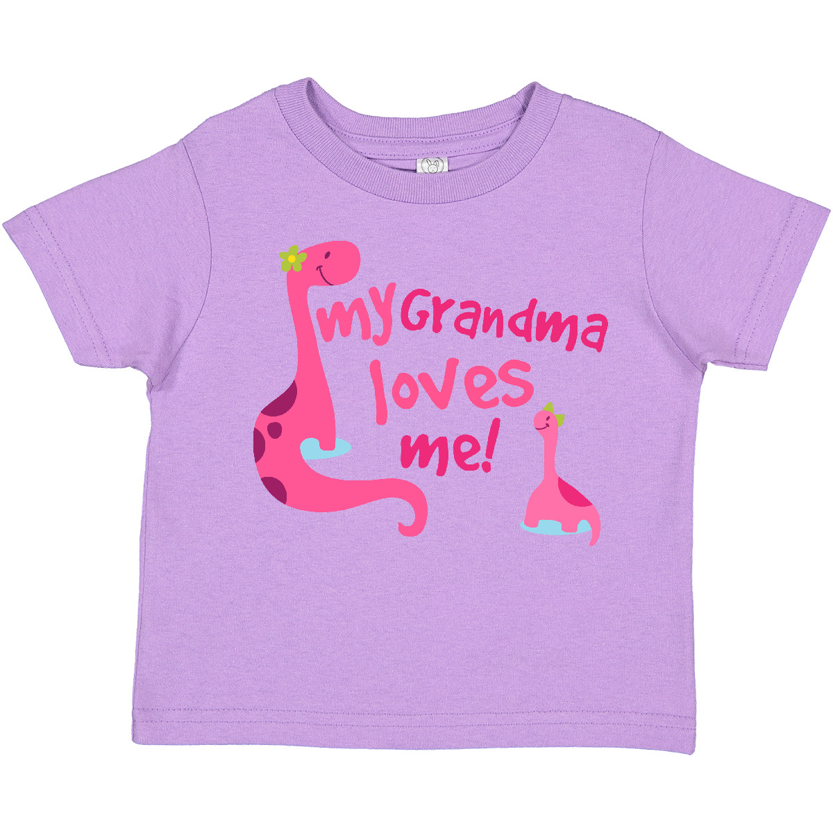 Inktastic My Grandma Loves Me Girls Dinosaur Toddler T-Shirt Grandparents Cute - Picture 5 of 10