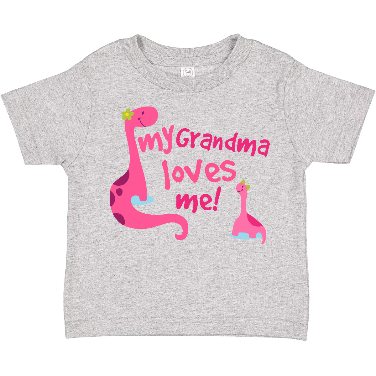 Inktastic My Grandma Loves Me Girls Dinosaur Toddler T-Shirt Grandparents Cute - Picture 3 of 10