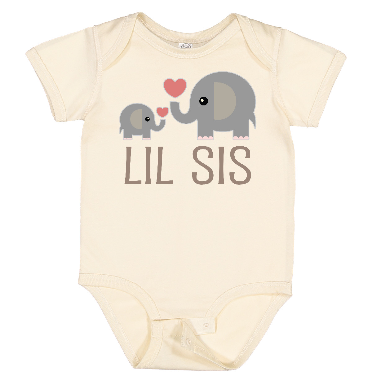 Inktastic Little Sister Elephant Baby Bodysuit Lil Sis New Siblings Cute Infant - Picture 7 of 14