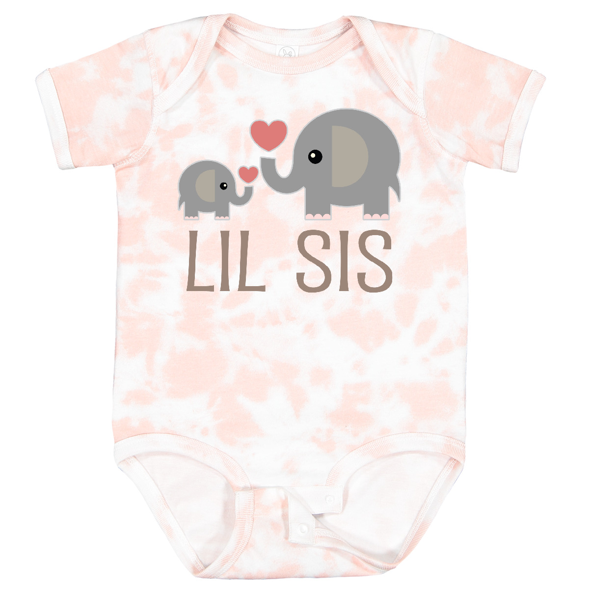 Inktastic Little Sister Elephant Baby Bodysuit Lil Sis New Siblings Cute Infant - Picture 12 of 14
