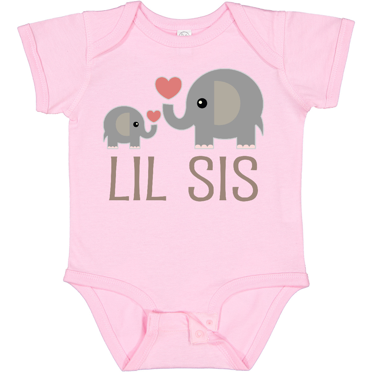 Inktastic Little Sister Elephant Baby Bodysuit Lil Sis New Siblings Cute Infant - Picture 8 of 14
