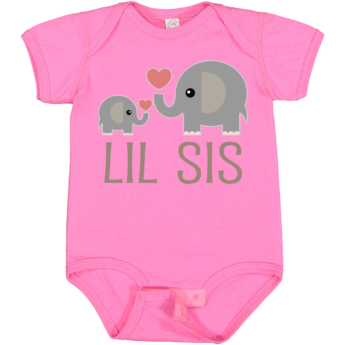Inktastic Little Sister Elephant Baby Bodysuit Lil Sis New Siblings Cute Infant - Picture 10 of 14