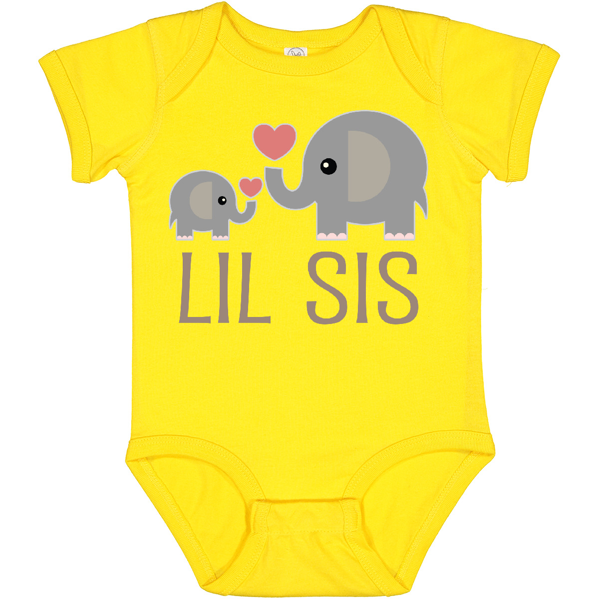 Inktastic Little Sister Elephant Baby Bodysuit Lil Sis New Siblings Cute Infant - Picture 14 of 14