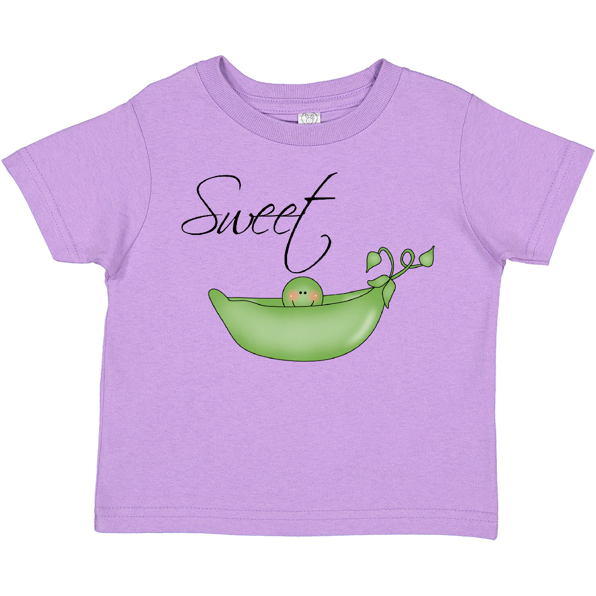 Inktastic Sweet Pea Toddler T-Shirt Shower Pods Cursive Vine Script Cute Child