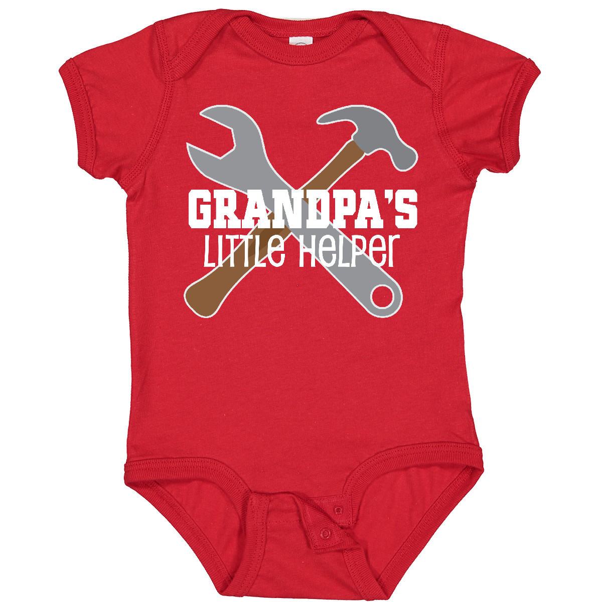 Inktastic Grandpa's Little Helper Infant Creeper Grandpa Grandson From Tools I - Picture 9 of 9